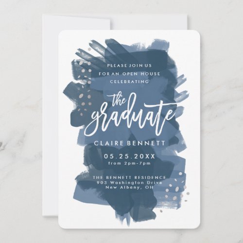 Painted Graduate Photo Graduation Invitation