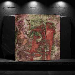 Painted Graffiti Grunge Autumn Red Green Rust 3 Ring Binder