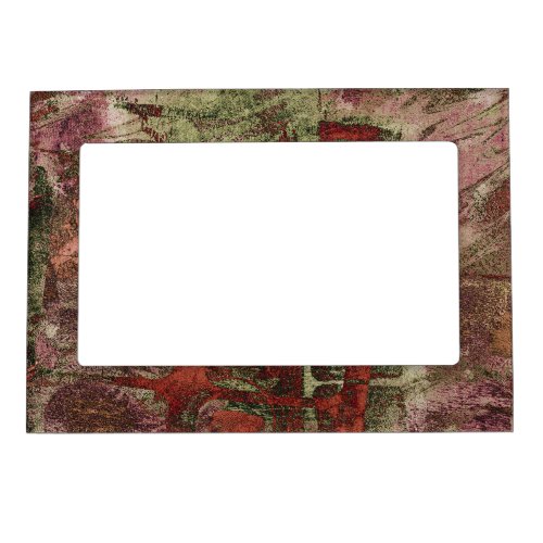 Painted Graffiti Grunge Autumn Red Green Rust Magnetic Frame