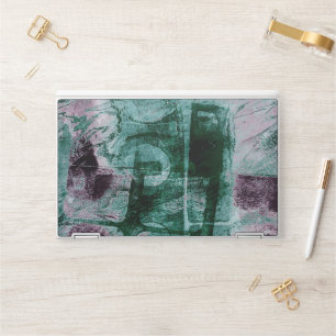 Painted Graffiti Grunge   Moody Plum Purple Green HP Laptop Skin