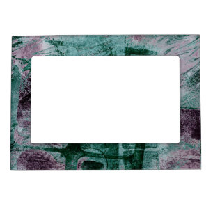 Painted Graffiti Grunge Moody Plum Purple Green Magnetic Frame