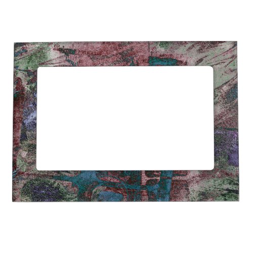 Painted Graffiti Grunge  Rust Red Blue Taupe Magnetic Frame