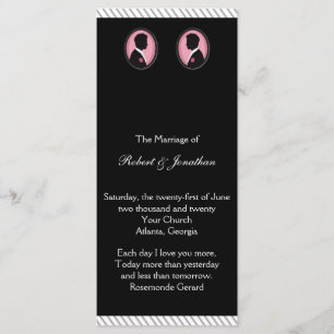 Painted Groom Silhouettes Gay Wedding Program