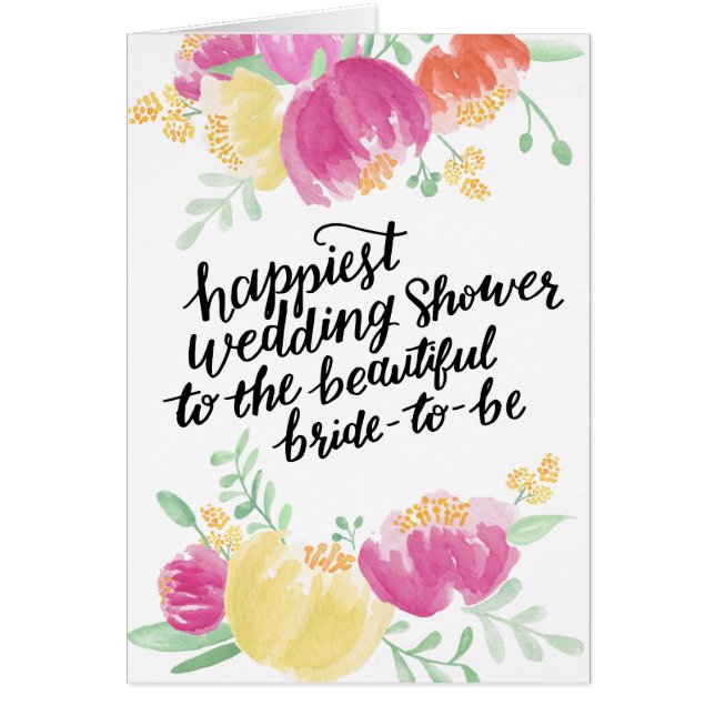 Painted Happiest Shower | Wedding Shower Cards (Front)