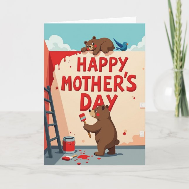 Painted Happy Mothers Day Card (Front)