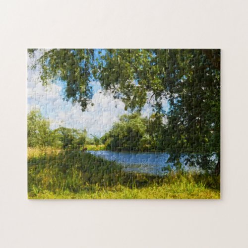 Painted Havel river landscape in Havelland region Jigsaw Puzzle