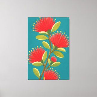Painted Hawaiian lehua flower 1 Canvas Print