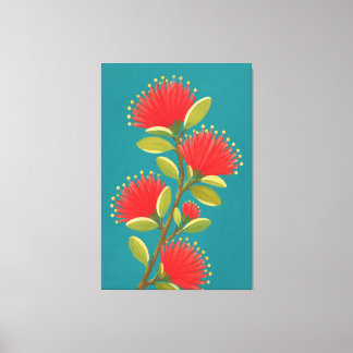 Painted Hawaiian lehua flower 1 Canvas Print