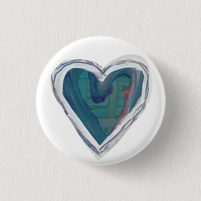Painted Heart Button (Front)