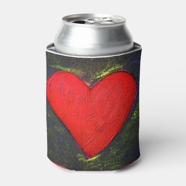 Painted Heart Can Cooler (Can Front)