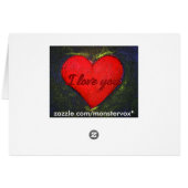 Painted Heart Card (Back Horizontal)