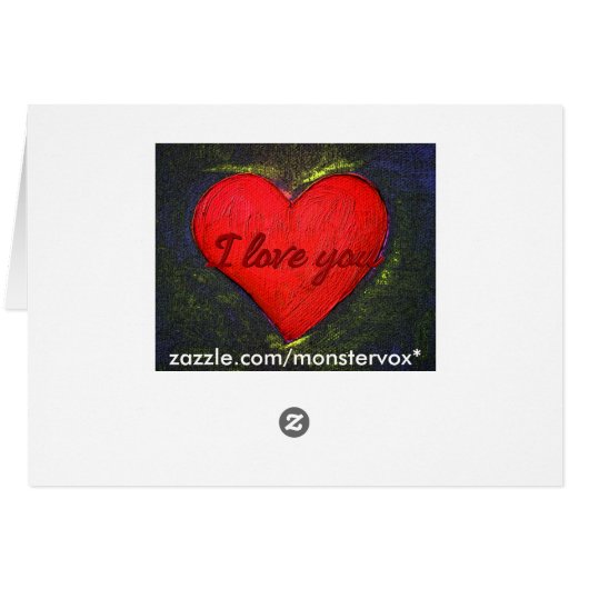 Painted Heart Card (Back Horizontal)