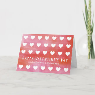 Painted Heart Cut-Out Valentines Day Greeting Card