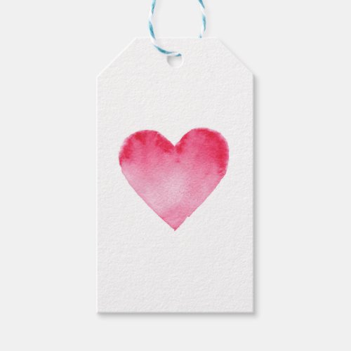 Painted heart gift tag