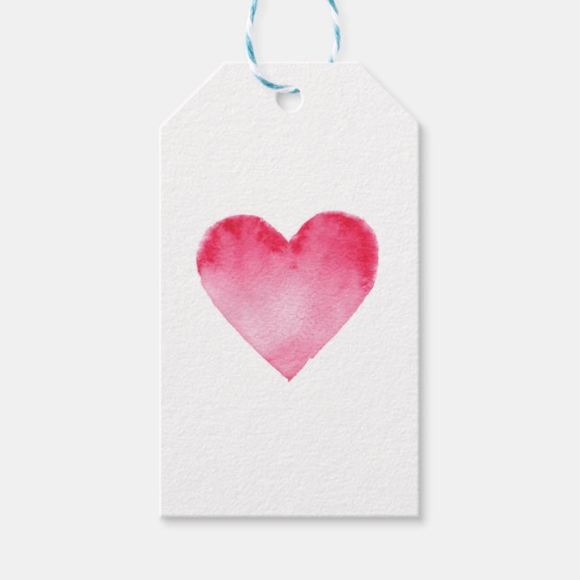 Painted heart gift tag (Front)
