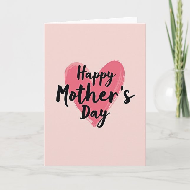 Painted Heart Mother Card (Front)