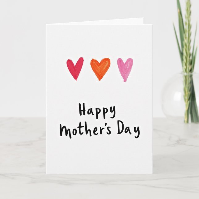 Painted Heart Pattern Card (Front)