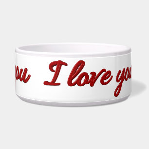 Painted Heart Pet Bowl