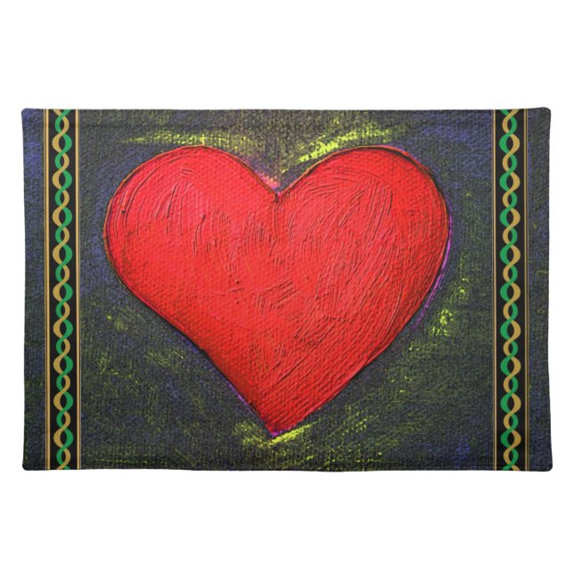 Painted Heart Placemat (Front)