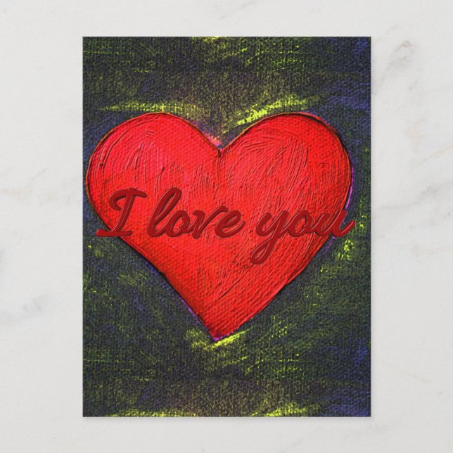 Painted Heart Postcard (Front)