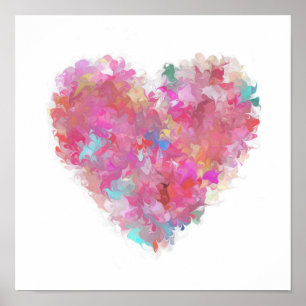 Painted Heart Poster