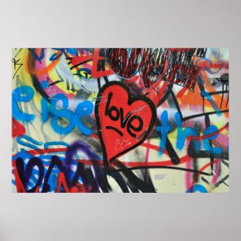Painted Heart Poster by sirylok at Zazzle
