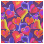Painted Hearts and Hearts | Valentine&#39;s Day Fabric