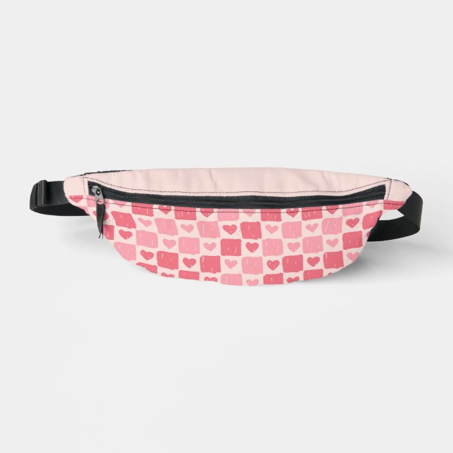 Painted Hearts Love Pattern Fanny Pack (Front)