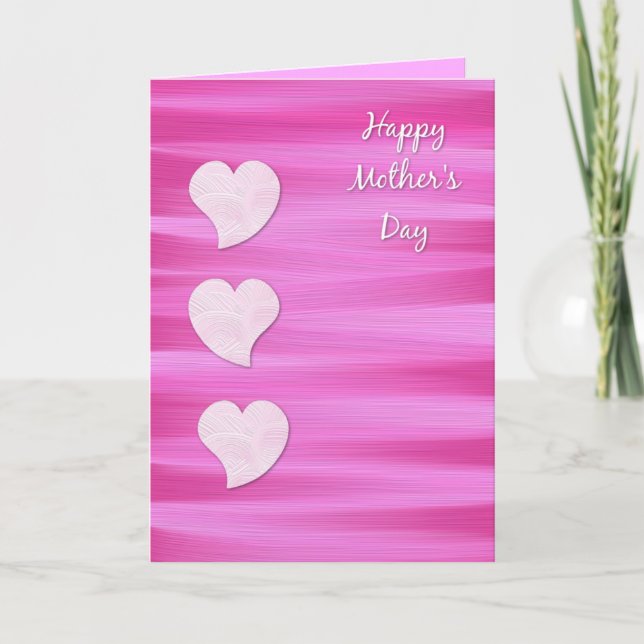 Painted Hearts Mother's Day Card (Front)