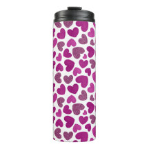 Painted hearts pattern - magenta & glitter