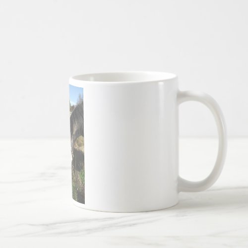 Painted Horse Eating Queen Ann Lace flower Coffee Mug