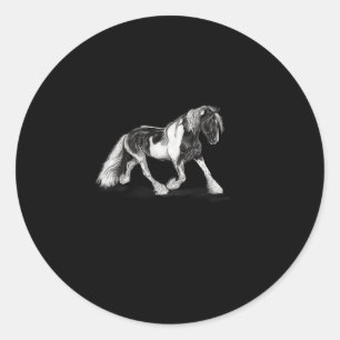 Painted Horse Horseback Riding Equestrian Gift Ide Classic Round Sticker
