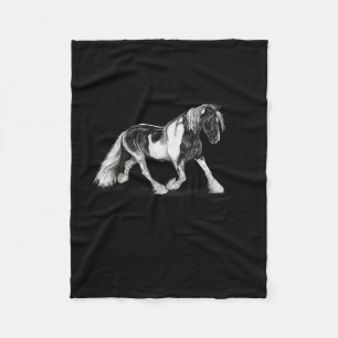 Painted Horse Horseback Riding Equestrian Gift Ide Fleece Blanket