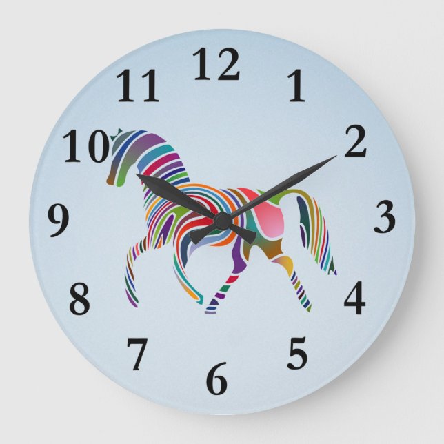 painted horse large clock (Front)