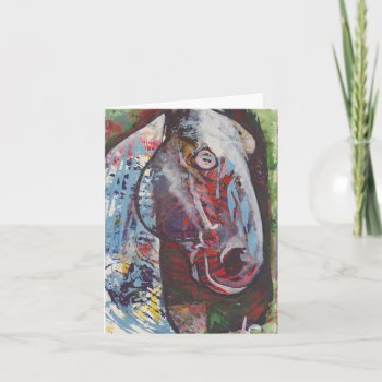 Painted Horse Note Card by HippieGeekFarmArt at Zazzle