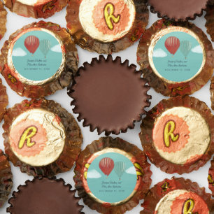 Painted Hot Air Balloons Custom Wedding Reese's Peanut Butter Cups