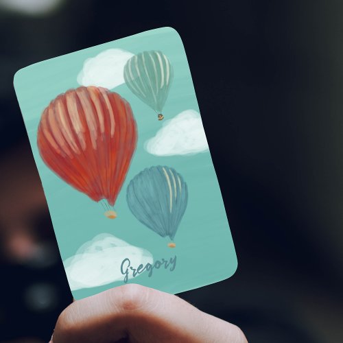 Painted Hot Air Balloons Personalized Playing Cards