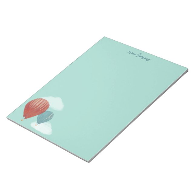 Painted Hot Air Balloons Writing Paper Notepad (Angled)