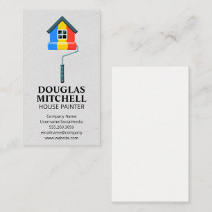 Painted House Painter Roller Business Card