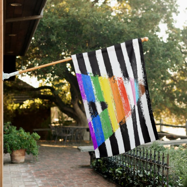 Painted Inclusive Ally Flag (In SItu)