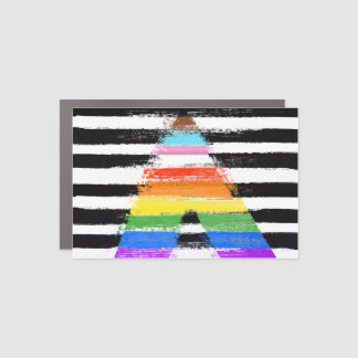Painted Inclusive Ally Flag Car Magnet