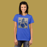 Painted Japanese Iris from 19th c screen T-Shirt