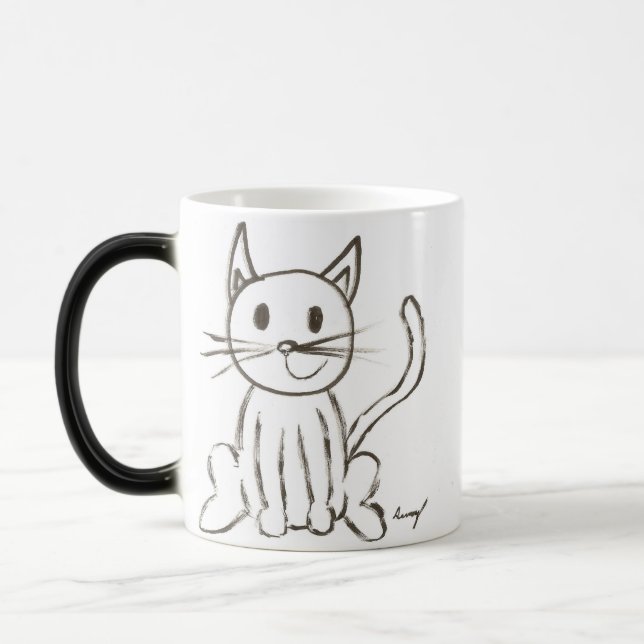 Painted Kitty Mug (Left)