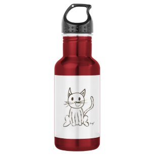 Painted Kitty Water Bottle
