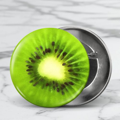 Painted Kiwi Fruit Button