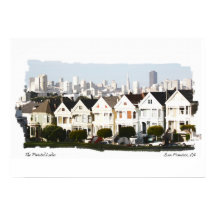 Painted Ladies of San Francisco Watercolor