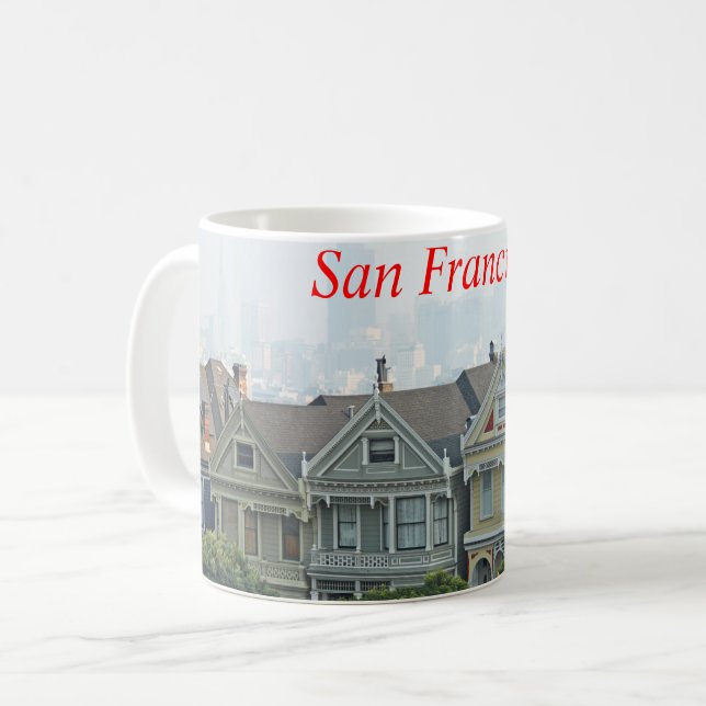 Painted Ladies, San Francisco, California Coffee Mug (Front Left)