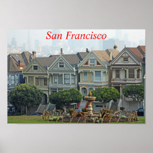 Painted Ladies, San Francisco, California Poster