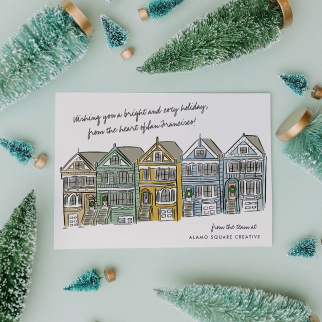 Painted Ladies San Francisco Christmas Photo Holiday Card (Painted Ladies San Francisco Christmas Photo Holiday Card)