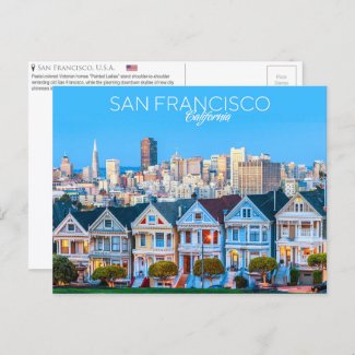 Painted Ladies, San Francisco, U.S.A. Postcard